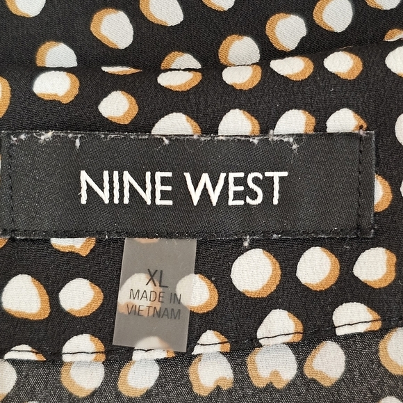 Nine West Polka Dot Lightweight Tank with Keyhole Neckline XL - Picture 8 of 9